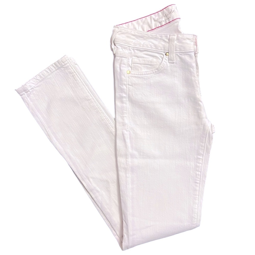 kate spade ‘Perry Street’ Play Hooky White Denim Jeans